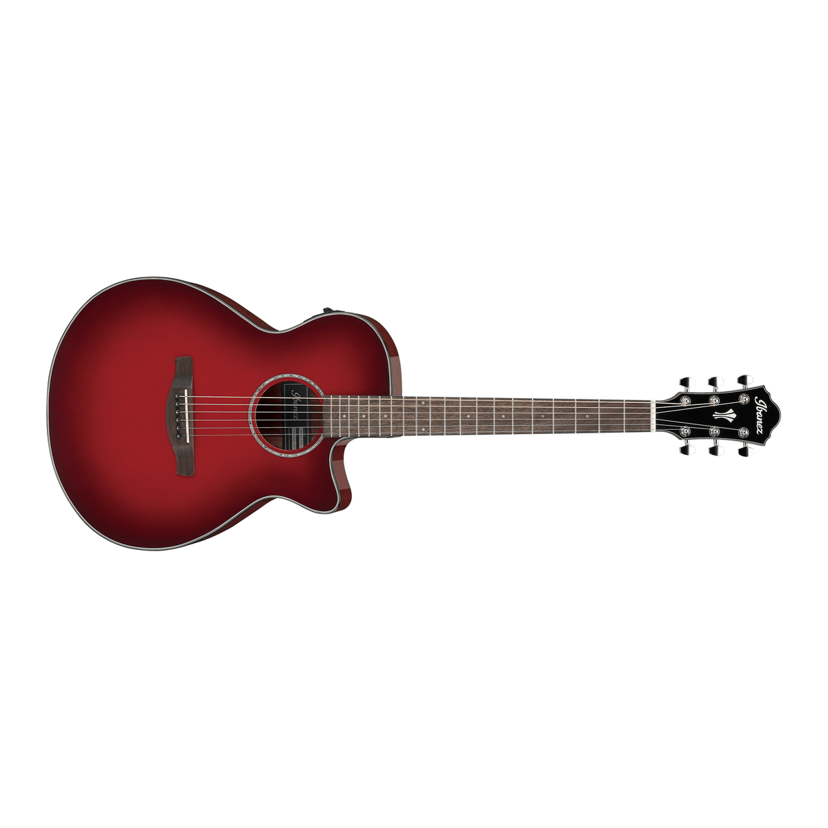 Guitarra electroacústica Ibanez AEG51-TRH Rojo Transparente Sunburst De Alto Brillo — vista 1