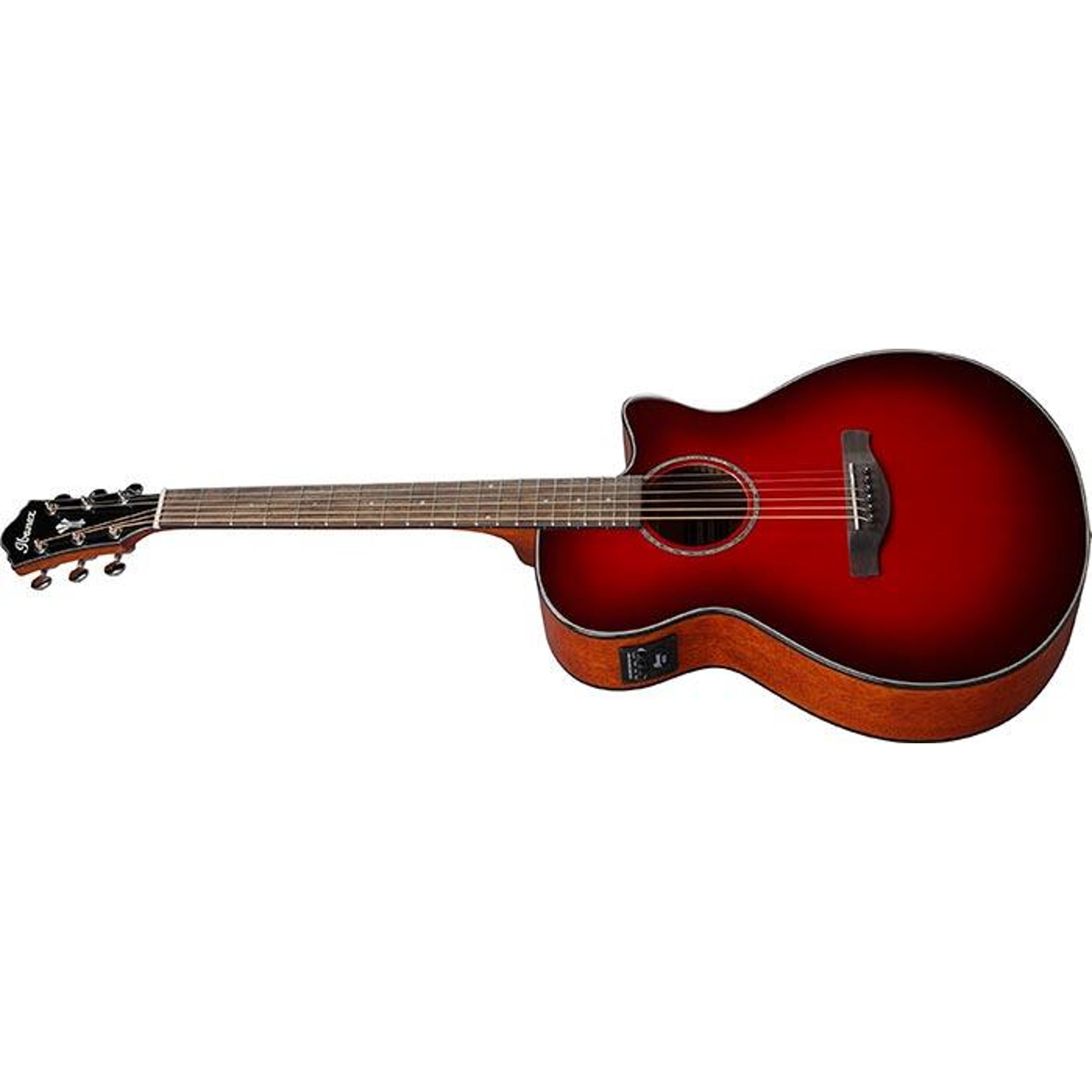 Guitarra electroacústica Ibanez AEG51-TRH Rojo Transparente Sunburst De Alto Brillo — vista 2