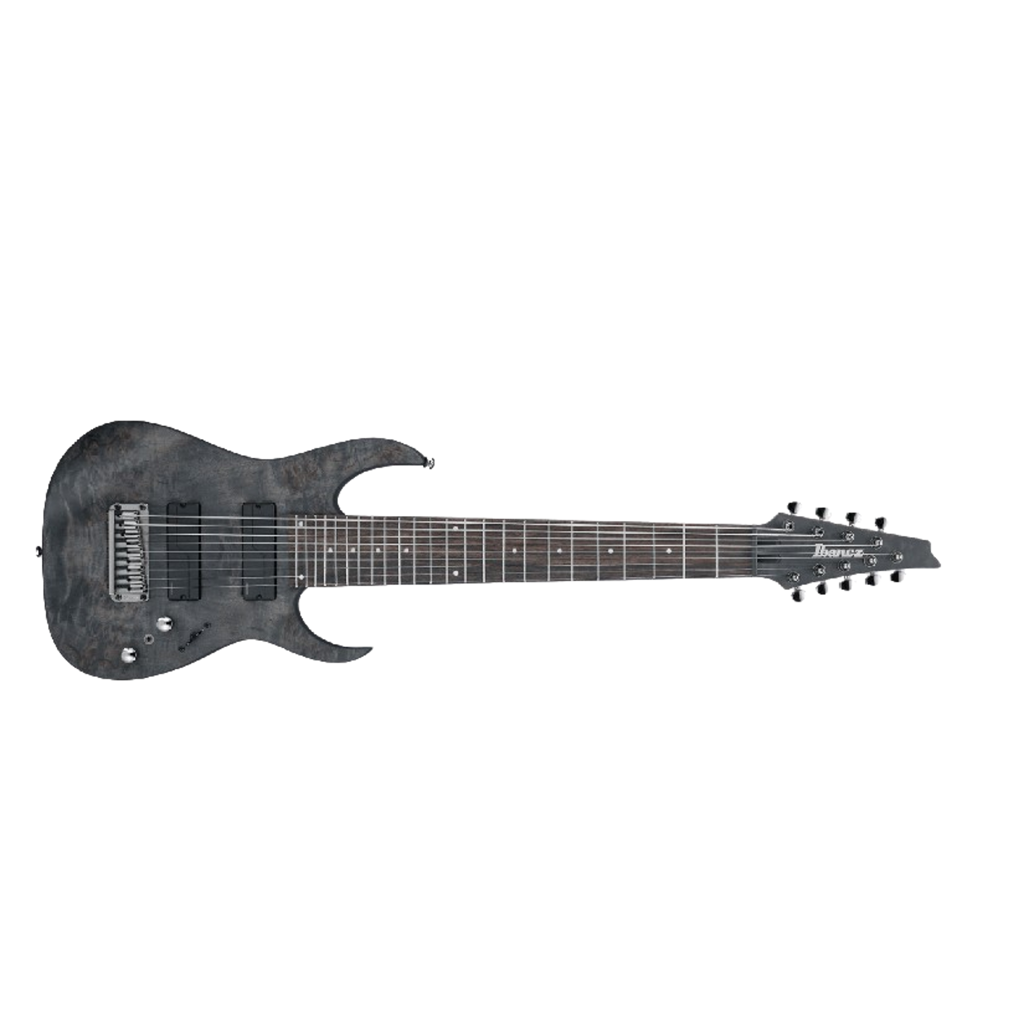 Guitarra eléctrica de 9 cuerdas Ibanez 9 Cuerdas RG9PB-TRANSPARENT Gray Flat — vista 1