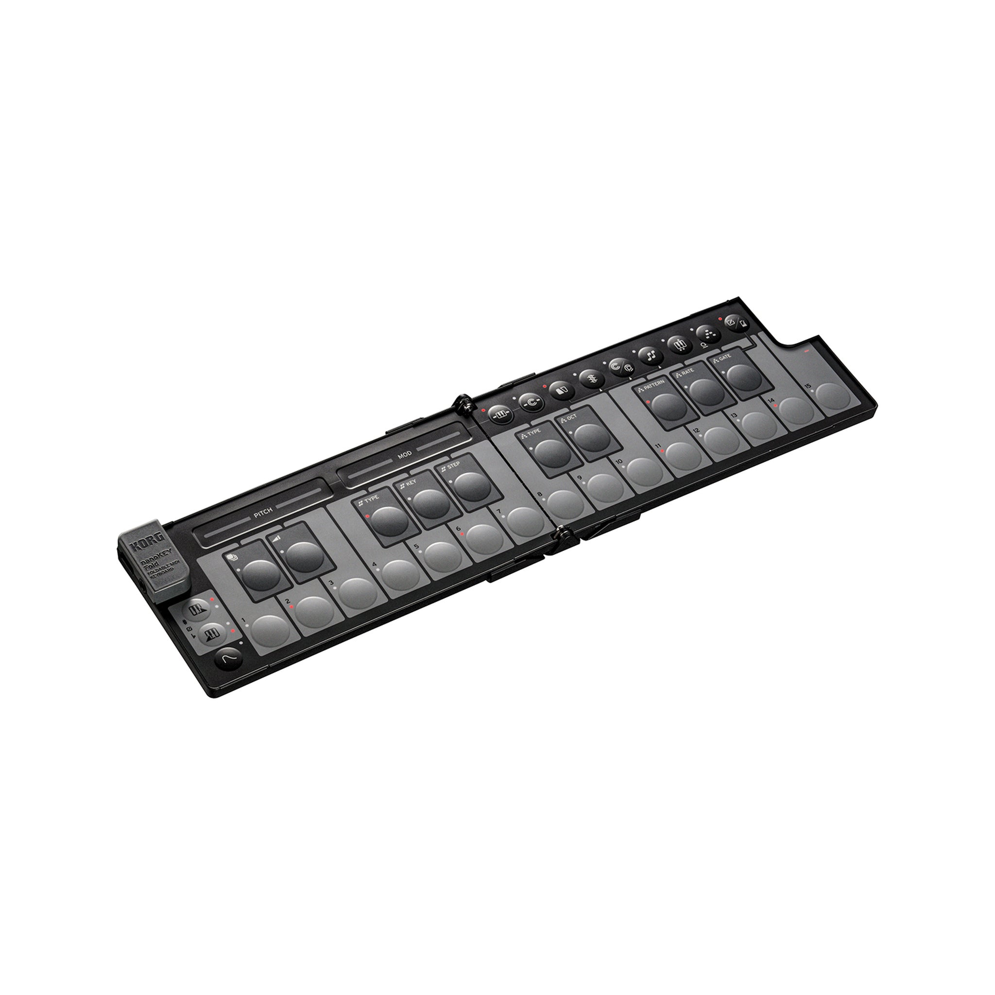 Controlador MIDI Korg nanoKEY Fold BK plegable negro — vista 1