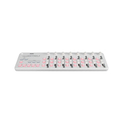 Controlador MIDI Korg nanoKONTROL2 blanco con ocho faders — vista 2