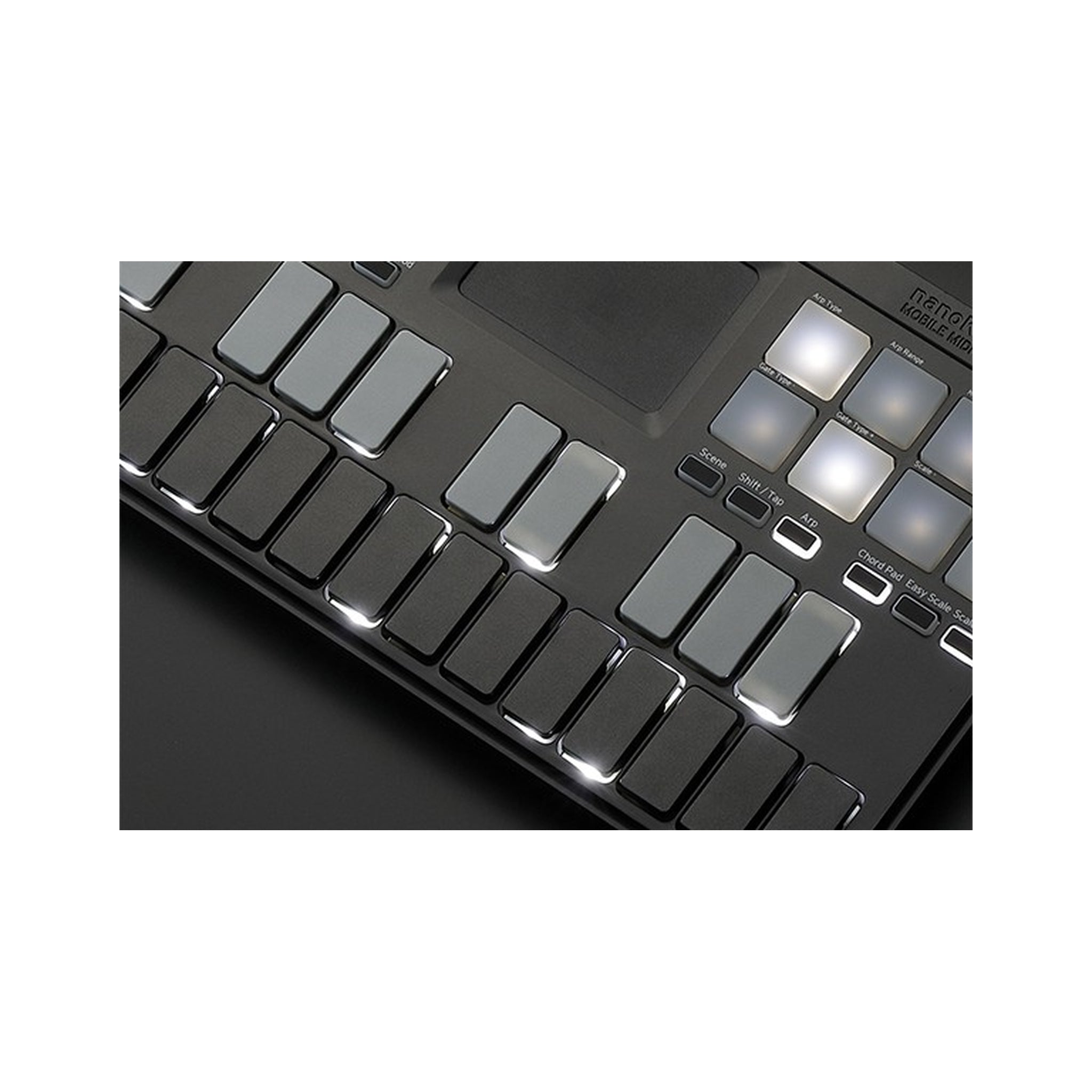 Controlador MIDI Korg nanoKEY Studio con teclas pads y control XY — vista 2