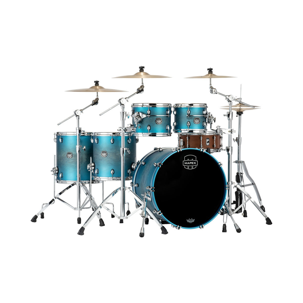 Batería Mapex Saturn Evolution SE628XMPT de 5 piezas, Exotic Azure Burst — imagen 1
