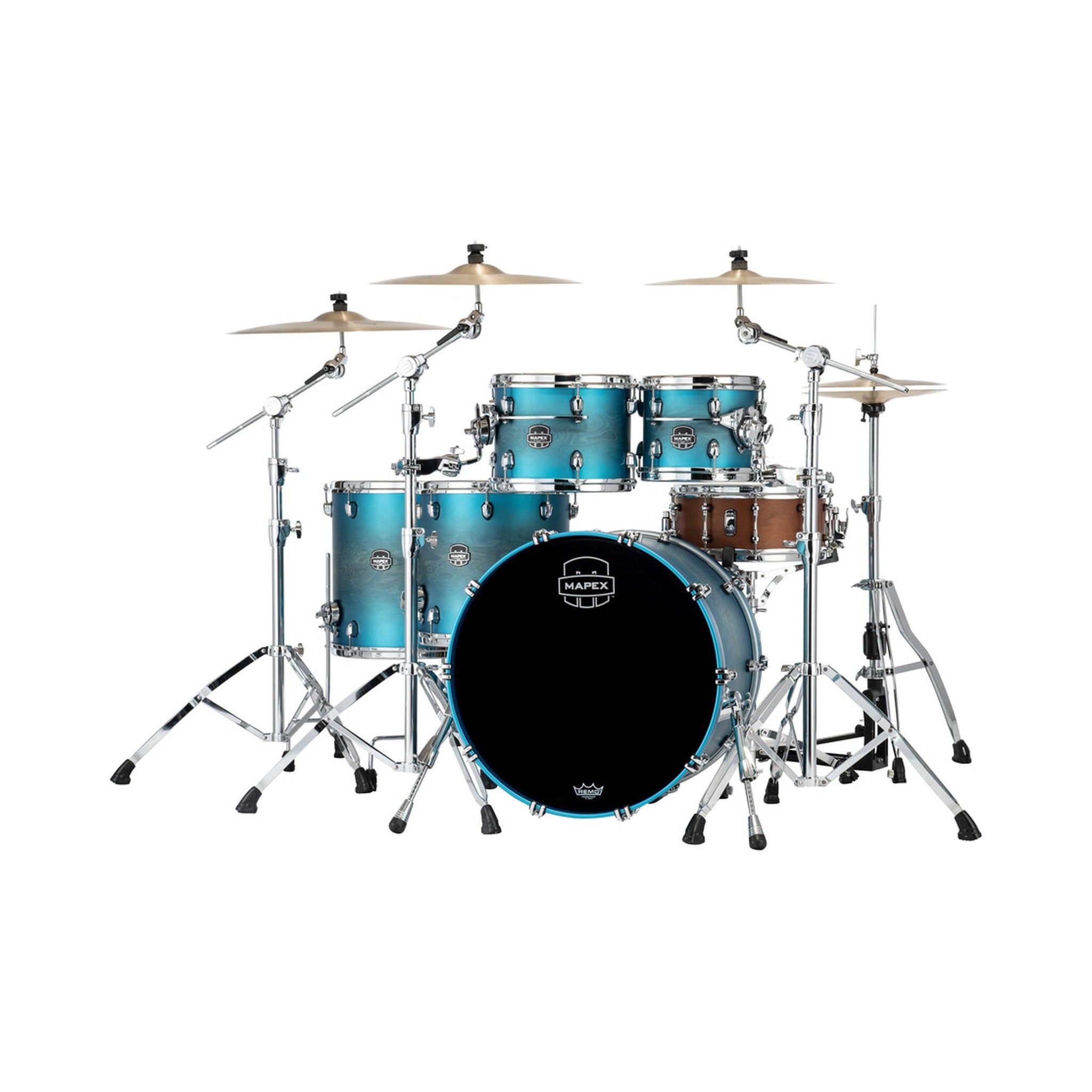 Batería Mapex Saturn Evolution SE628XMPT de 5 piezas, Exotic Azure Burst — imagen 2