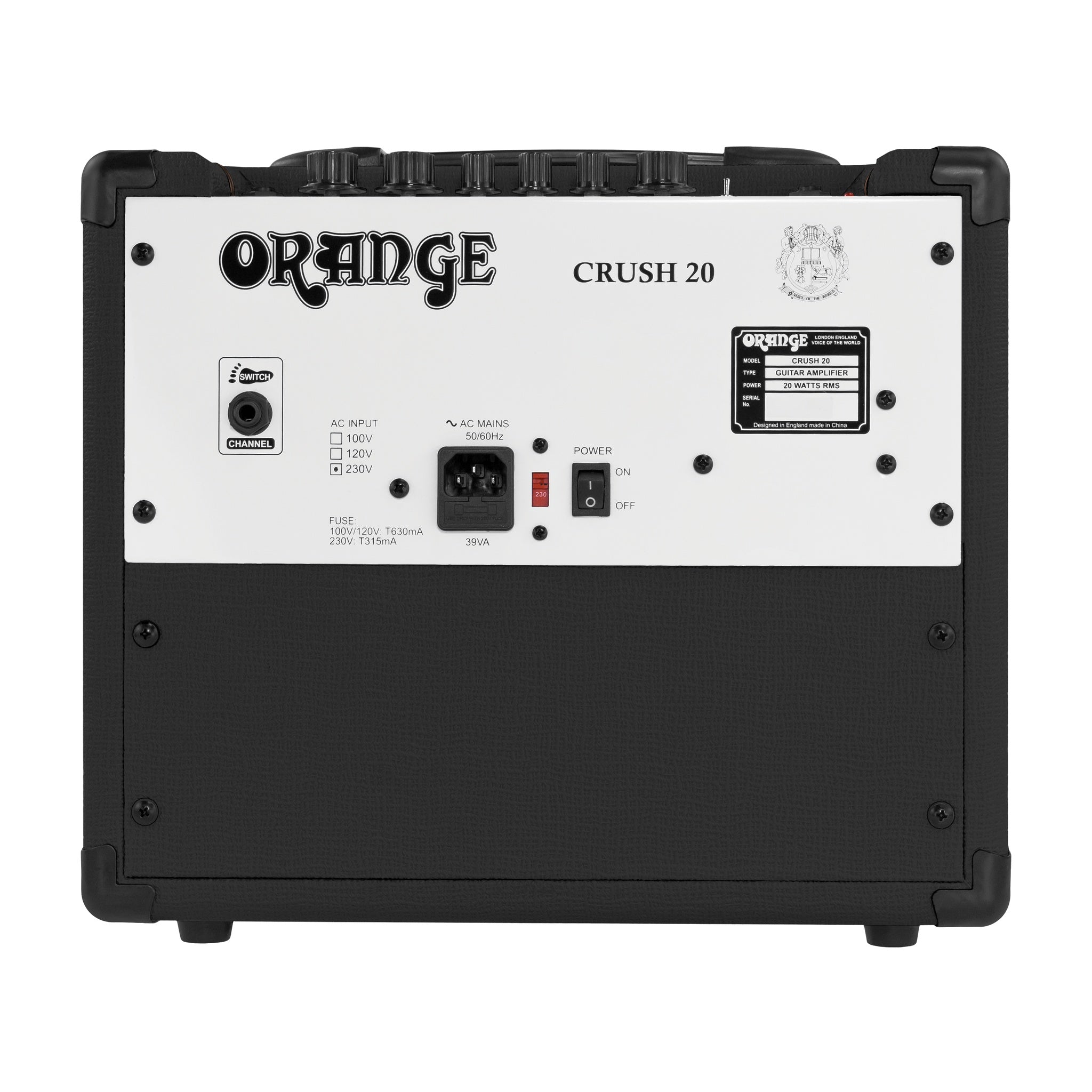Amplificador Combo Guitarra Eléctrica Orange Crush 20 Negro 20W — vista 4