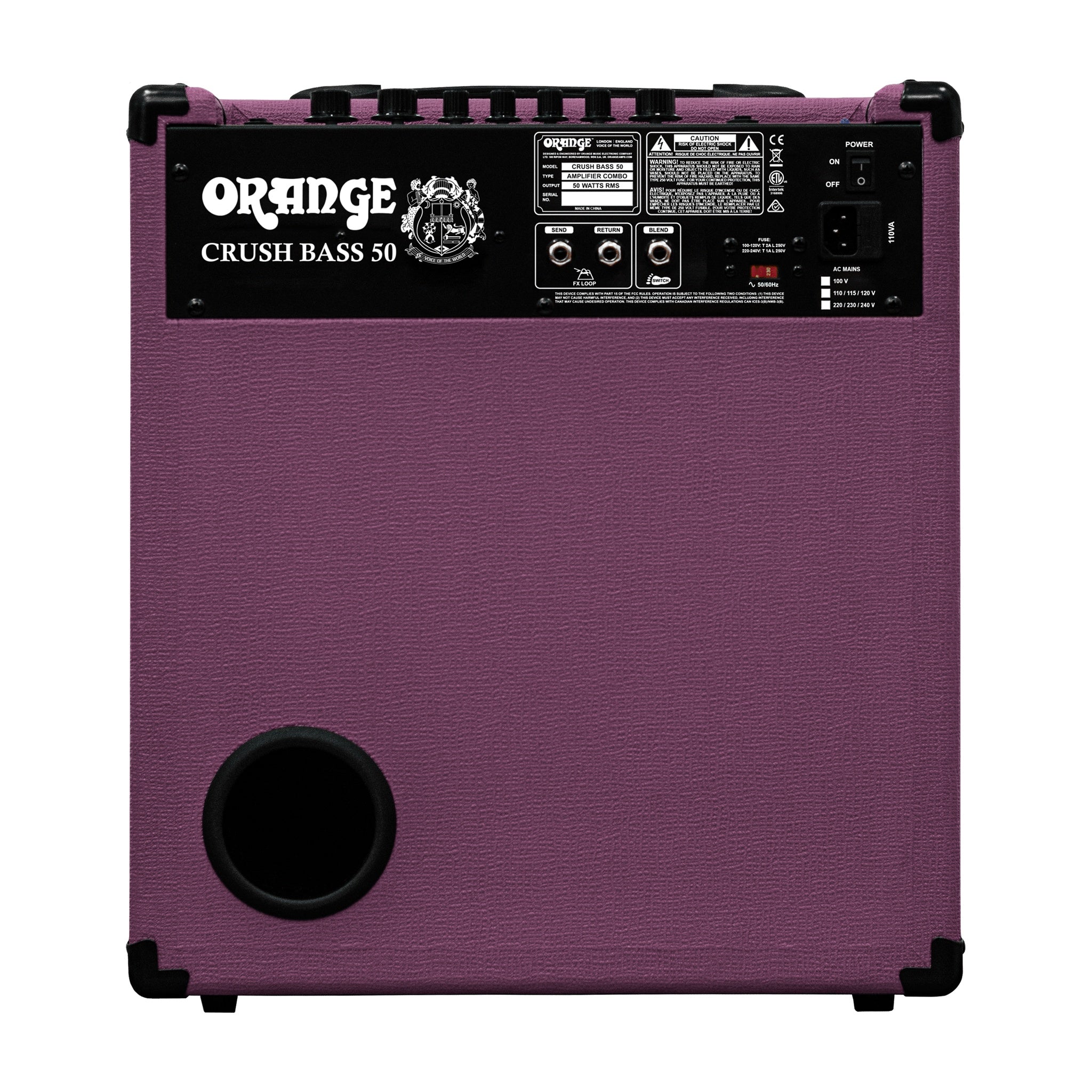 Amplificador Combo Bajo Eléctrico Orange Crush Bass 50 Glenn Hughes Morado 50W — vista 5