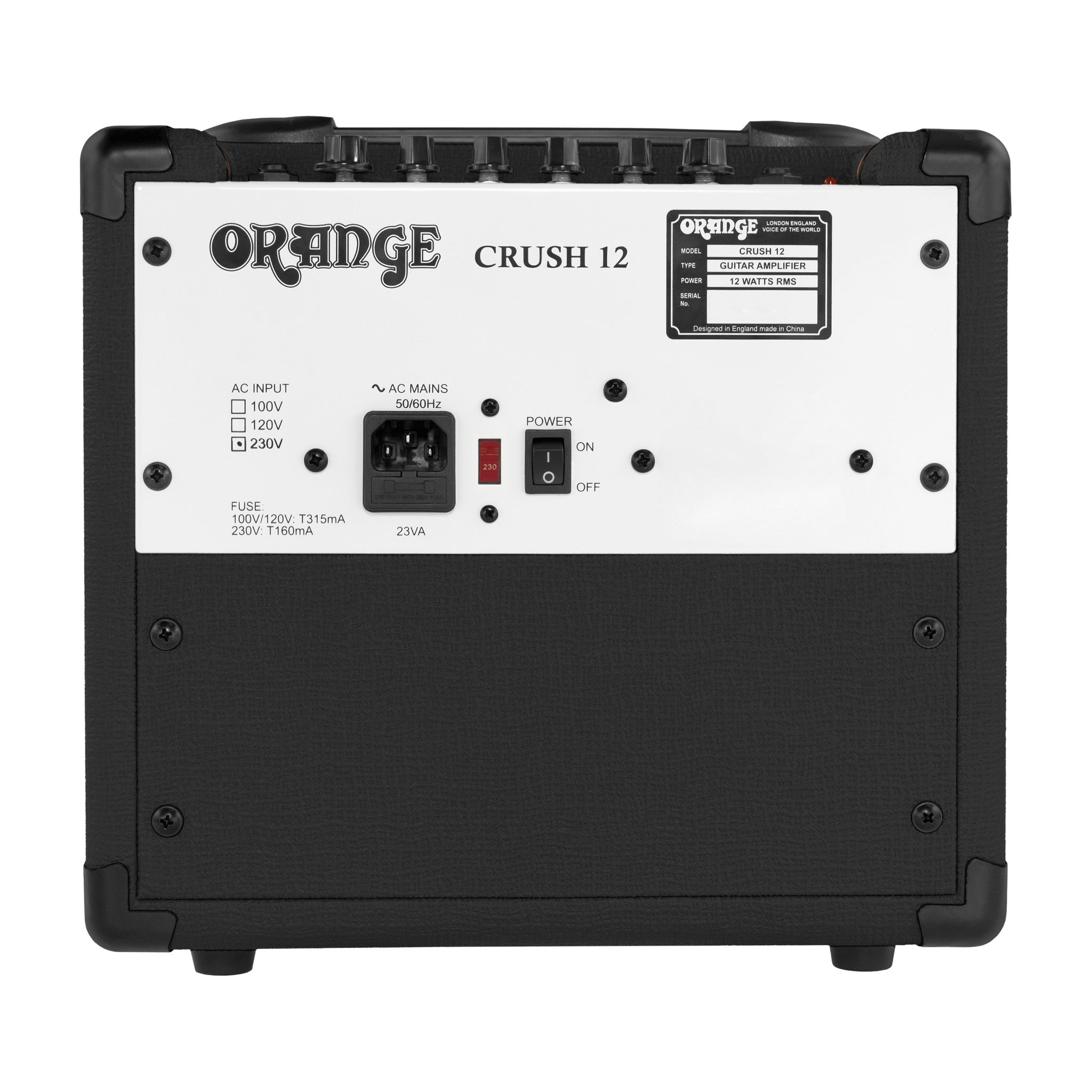 Amplificador Combo Guitarra Eléctrica Orange Crush 12 Negro 12W — vista 4