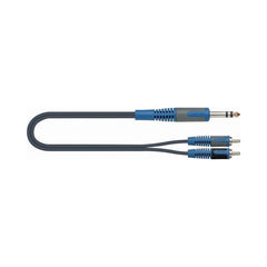 Cable de audio Quik Lok RKSA120-5 con conectores jack y RCA — imagen real del producto