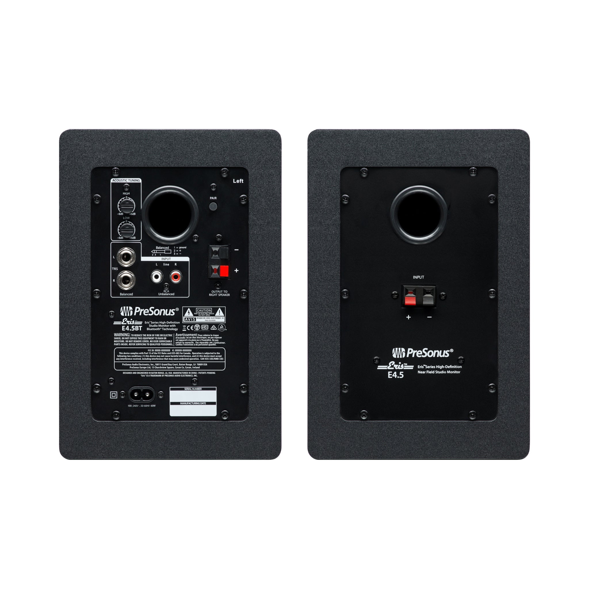 Monitores de estudio PreSonus Eris E4.5 BT con Bluetooth, par — vista 2