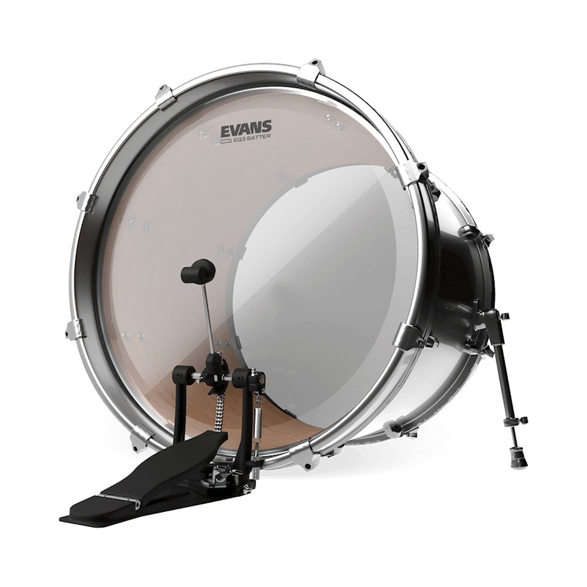 Parche para bombo Evans EQ3 BD24GB3 transparente de 24 pulgadas — vista 2