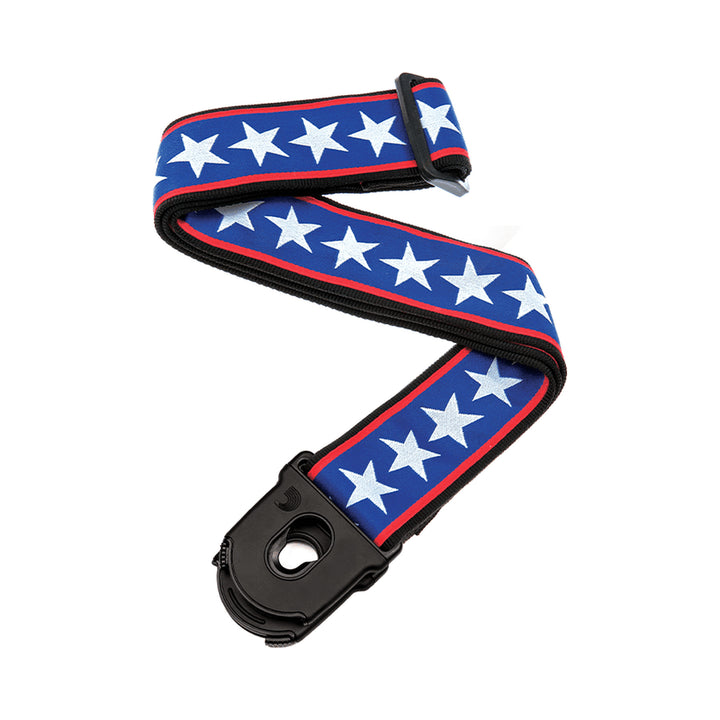 Correa para guitarra D’Addario 50PLA10 de poliéster con diseño de estrellas
