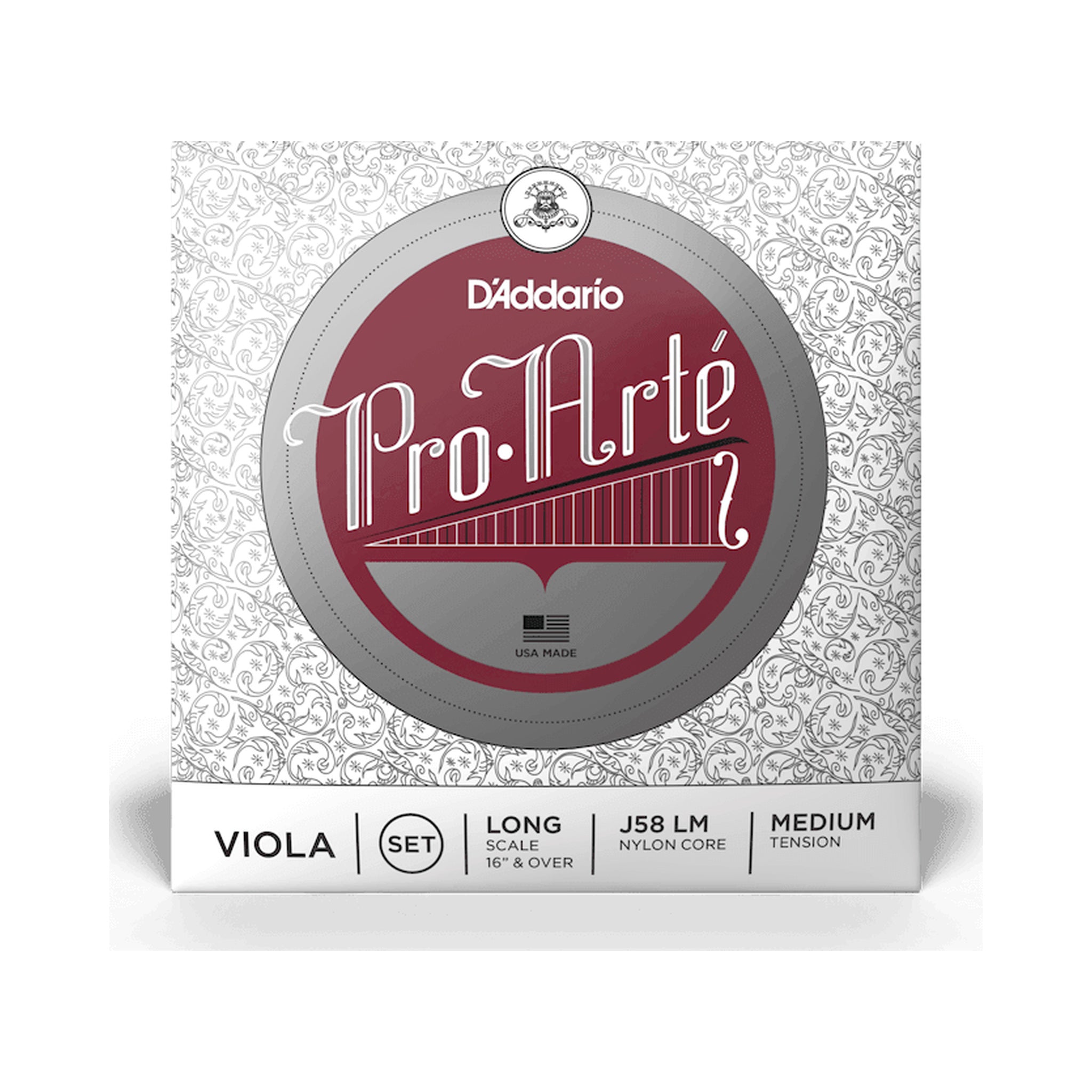 Encordado para viola D’Addario Pro-Arté J58LM de escala larga y tensión media — vista 1