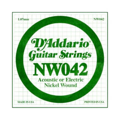 Cuerda individual para guitarra D’Addario NW042 de calibre .042 — vista 1