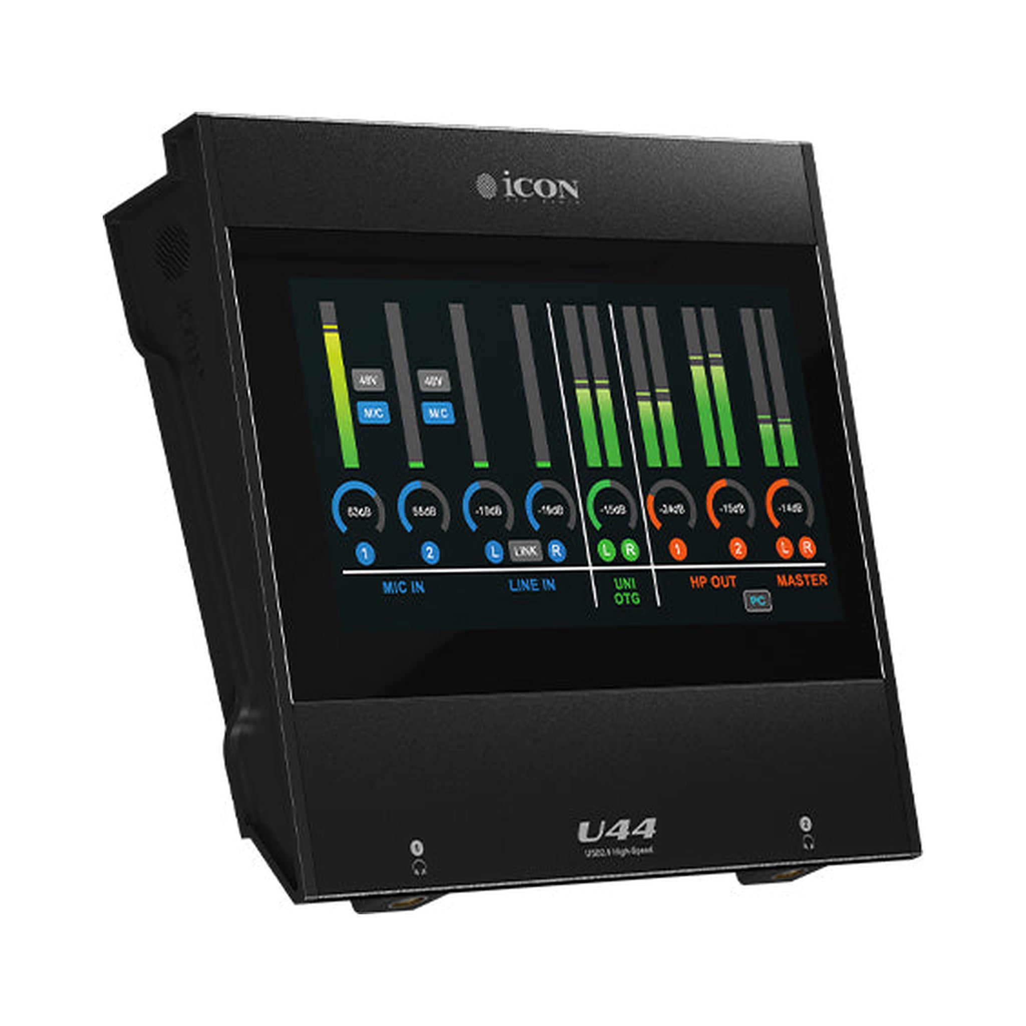 Interfaz de audio iCON Pro Audio U44 con enrutamiento por software — vista 2