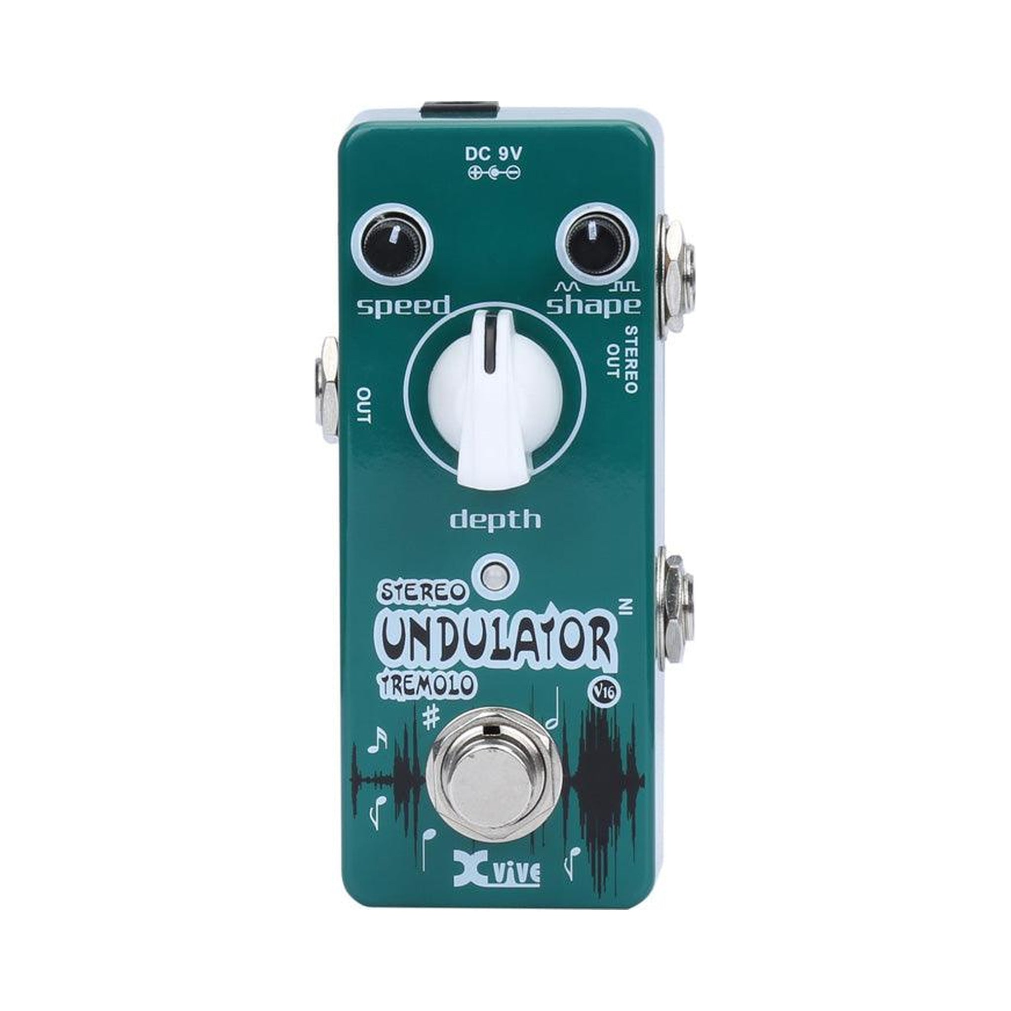 Pedal para guitarra Fzone V16 Undulator para configuración de efectos — imagen real del producto