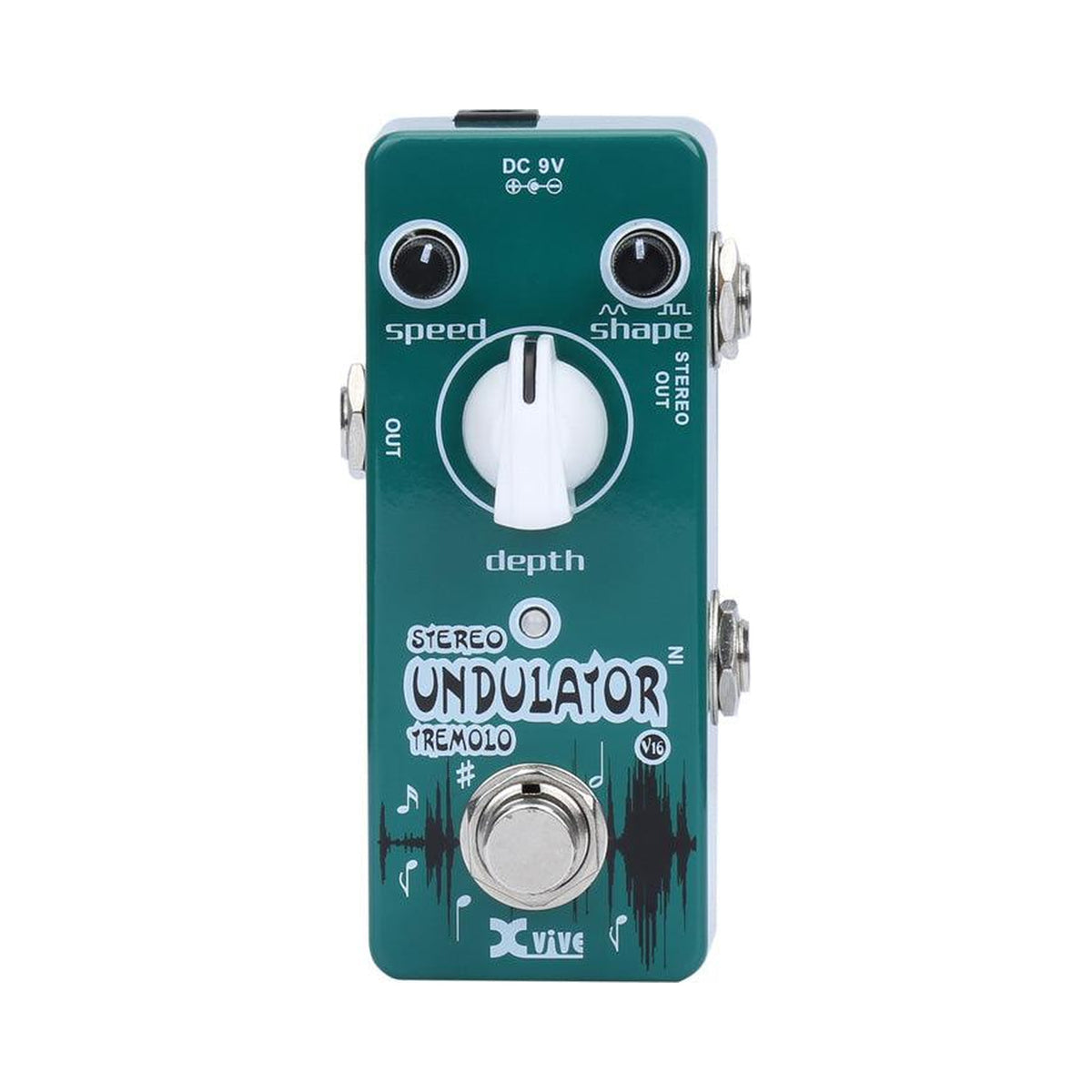 Pedal para guitarra Fzone V16 Undulator para configuración de efectos — imagen real del producto