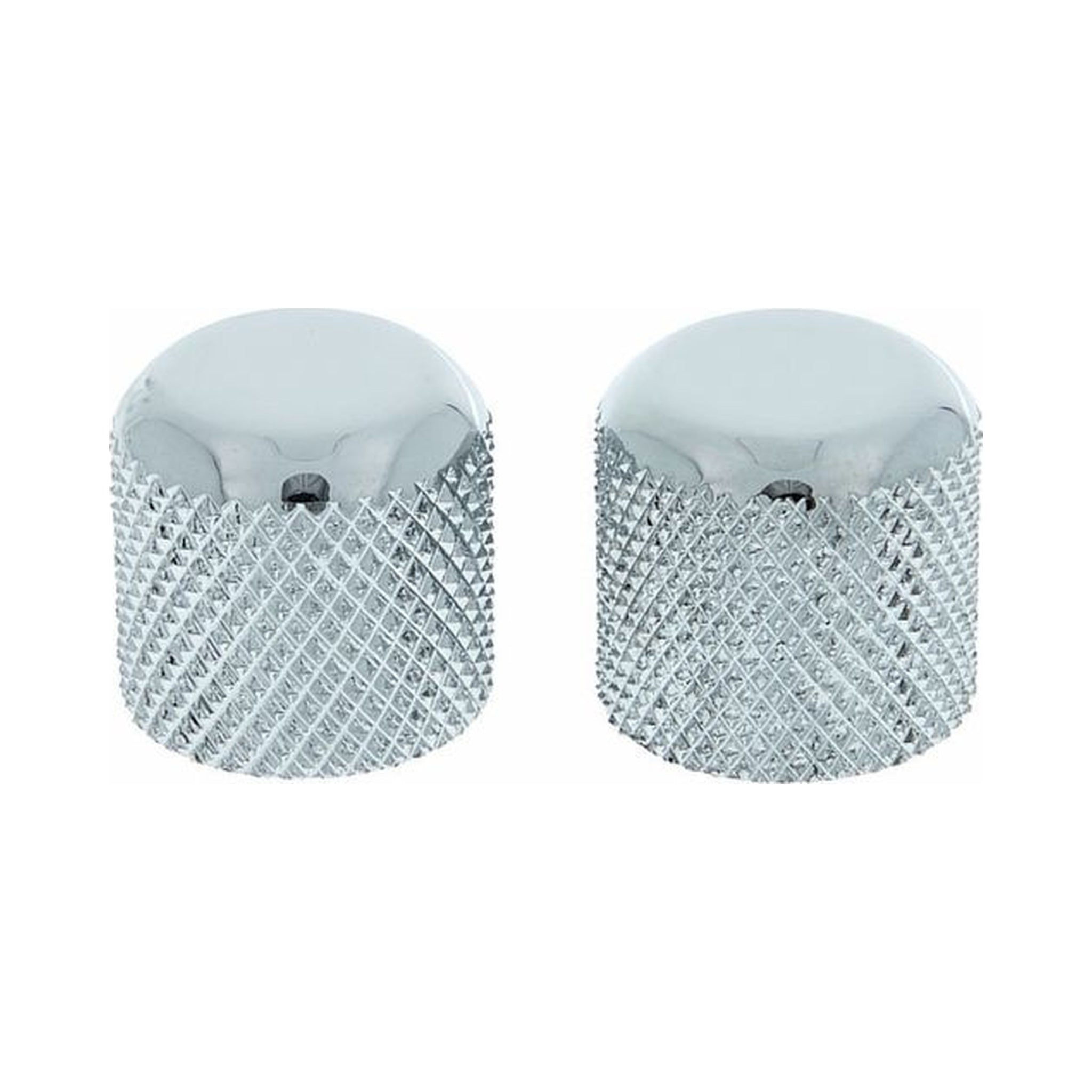 Perillas Fender Dome 0992056000 cromadas para Telecaster y Precision Bass, juego de dos — vista 1