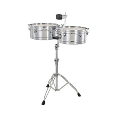 Timbaletas Meinl Marathon MTS1415CH cromadas de 14 y 15 pulgadas con soporte — vista 1
