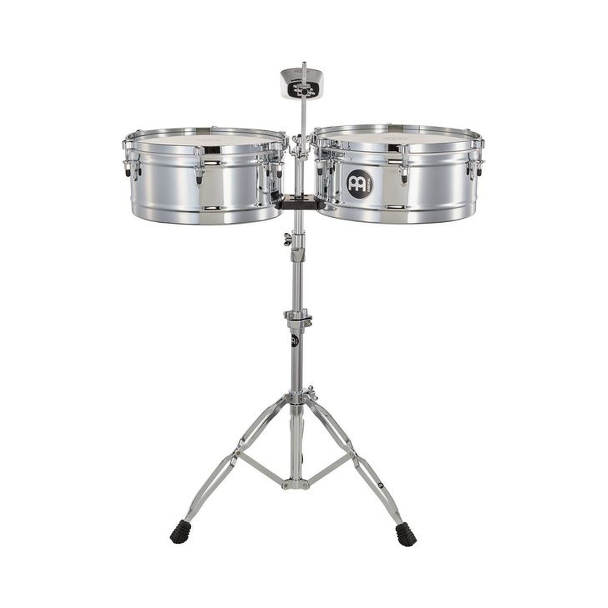 Timbaletas Meinl Marathon MTS1415CH cromadas de 14 y 15 pulgadas con soporte — vista 2