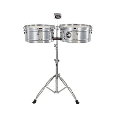 Timbaletas Meinl Marathon MTS1415CH cromadas de 14 y 15 pulgadas con soporte — vista 2