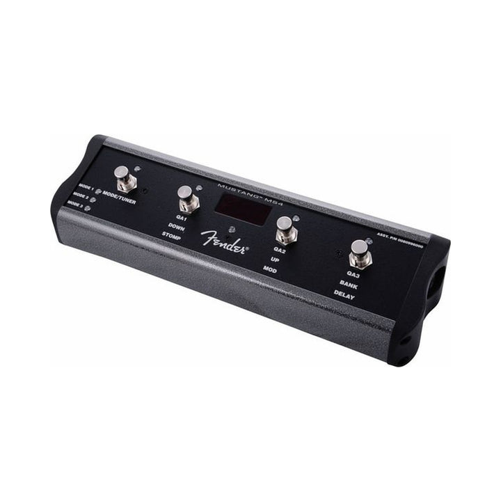 Pedal de control Fender Mustang de cuatro botones con pantalla LED