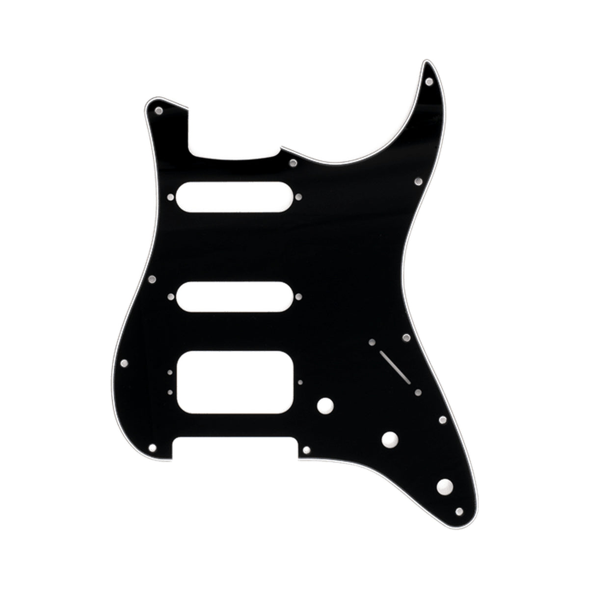 Golpeador para Stratocaster Fender 0055267000 HSS negro de tres capas — imagen real del producto