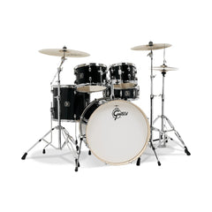 Batería acústica Gretsch Energy GE4E825B negra de cinco piezas con herrajes — vista 1