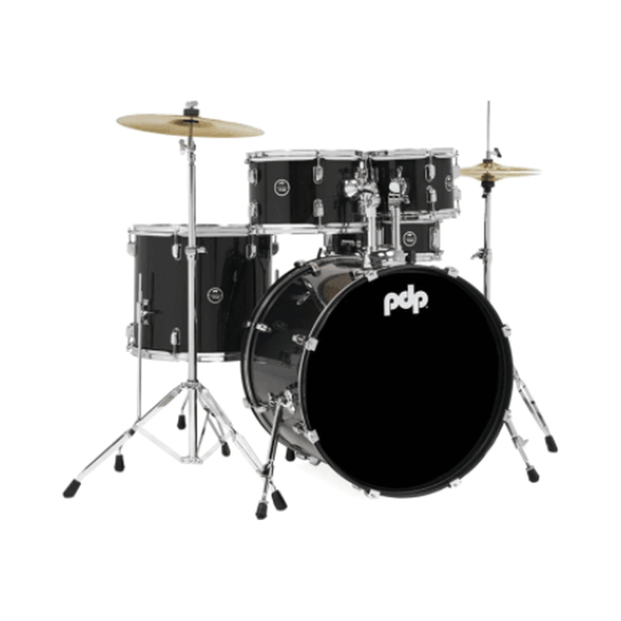 Batería acústica PDP PDCE2215KTIB Center Stage de cinco piezas Iron Black — imagen real del producto