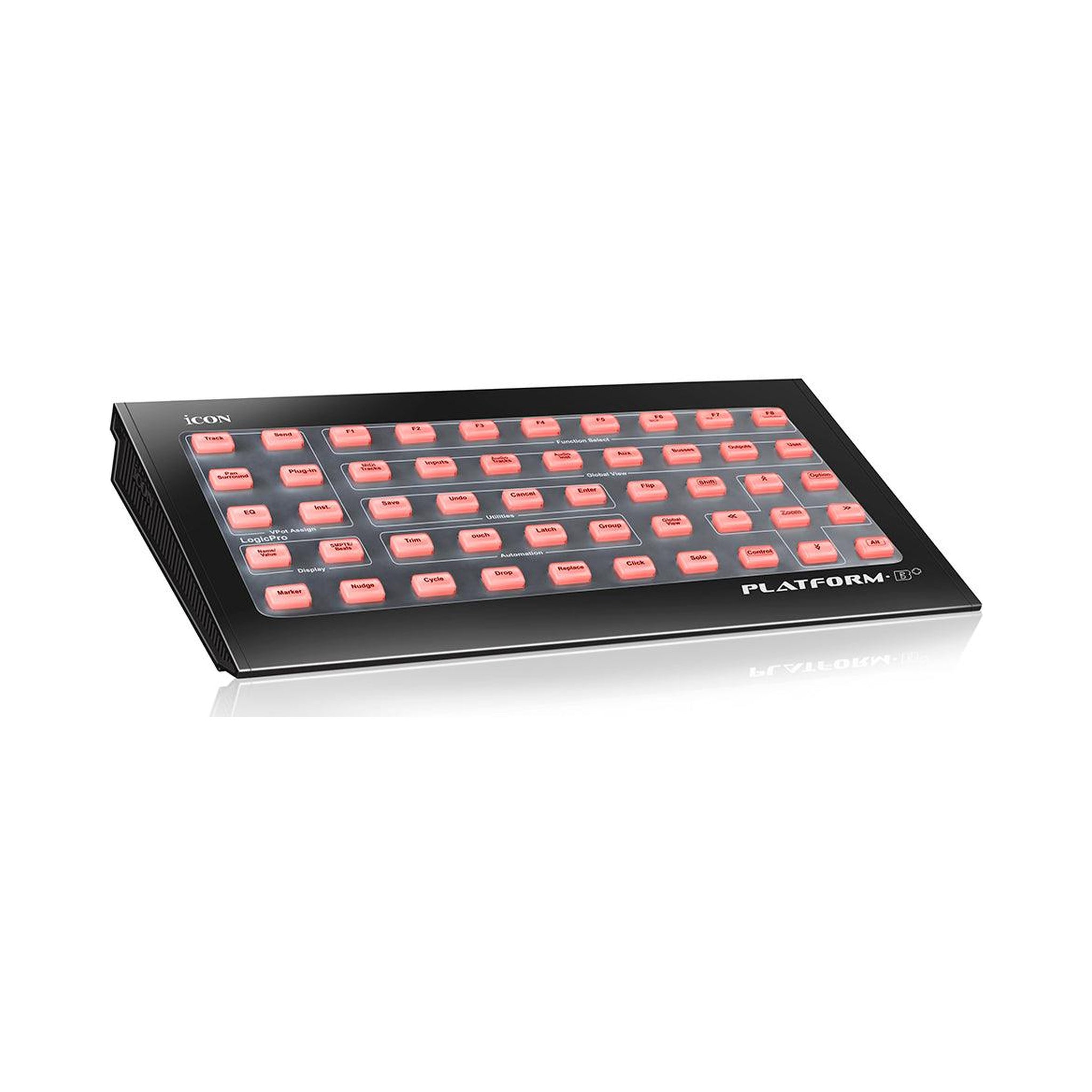 Superficie de control iCON Pro Audio Platform B+ con 50 botones — vista 1
