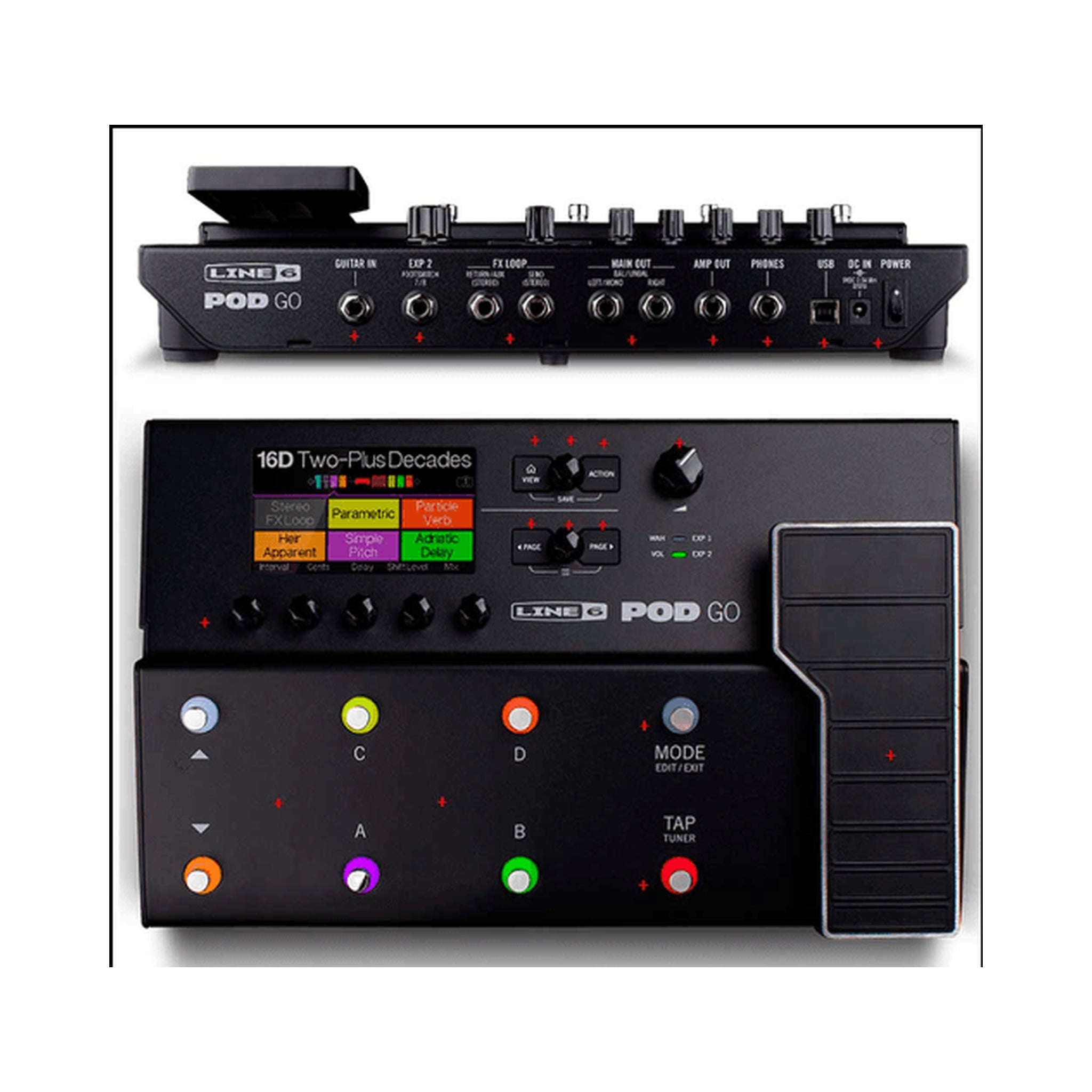 Procesador de guitarra Line 6 POD Go US P34-1 con pedal de expresión — vista 2