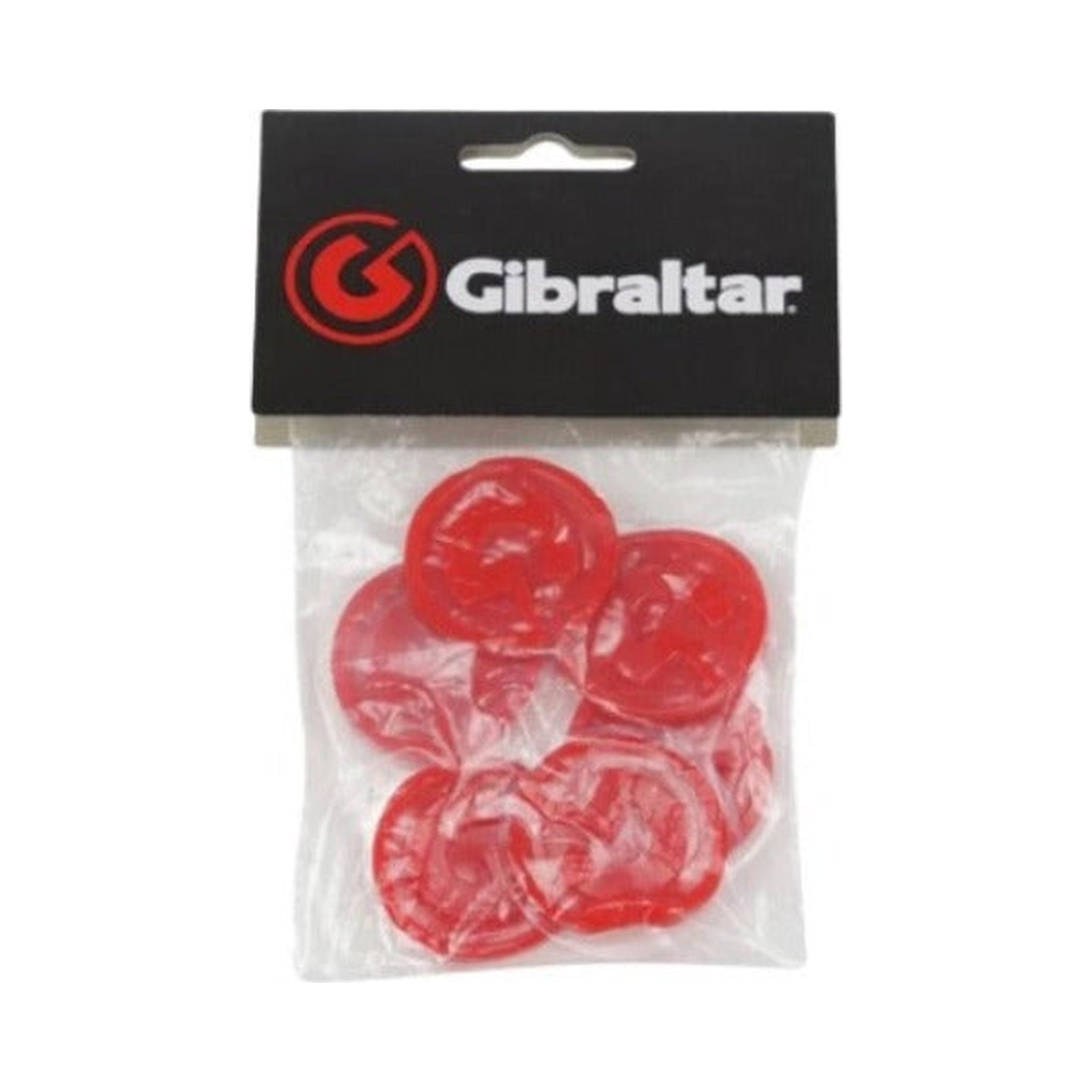 Sordinas de gel Gibraltar SC-GTG rojas paquete de seis reposicionables — vista 1