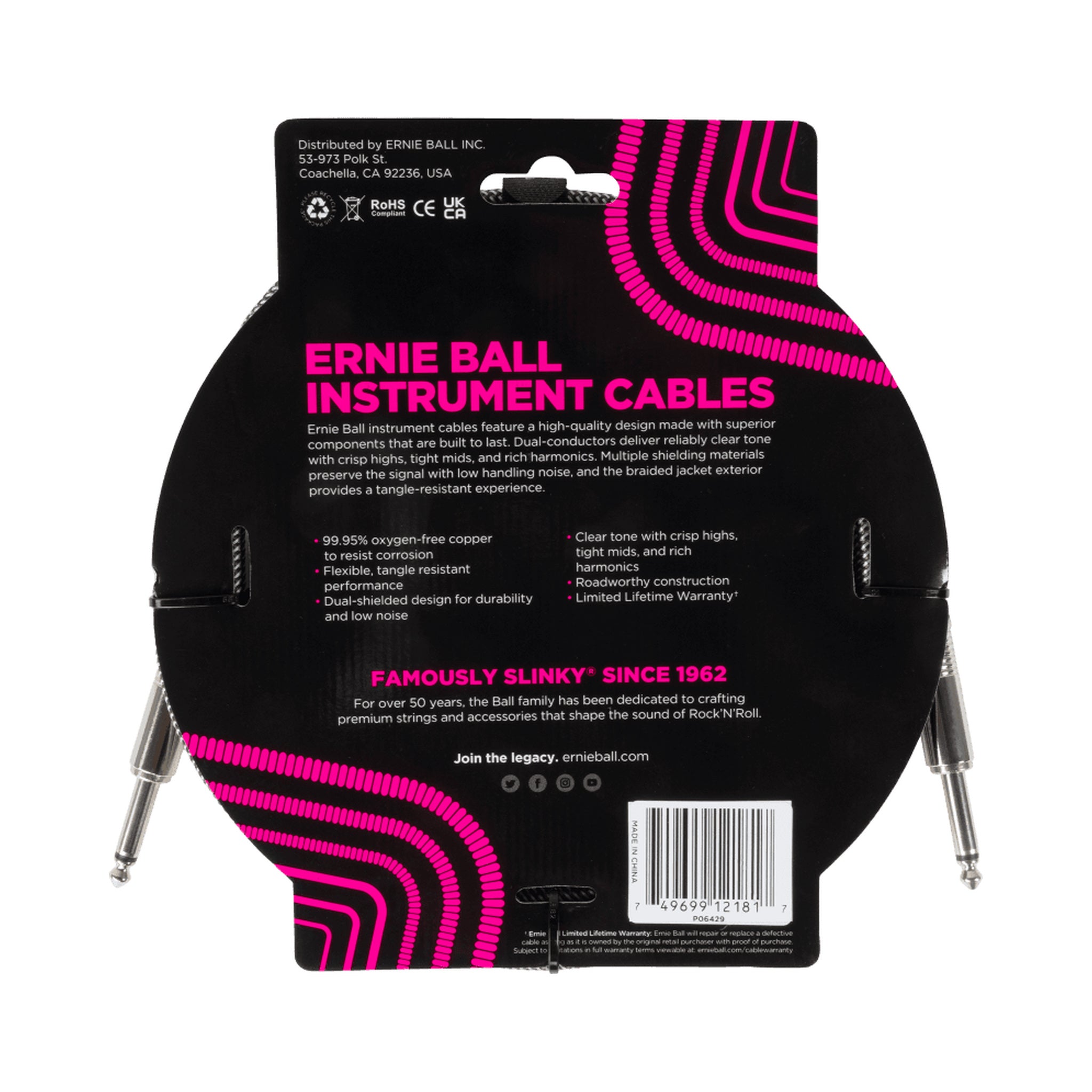 Cable de instrumento Ernie Ball P06429 Silver Fox de 10 pies — vista 2