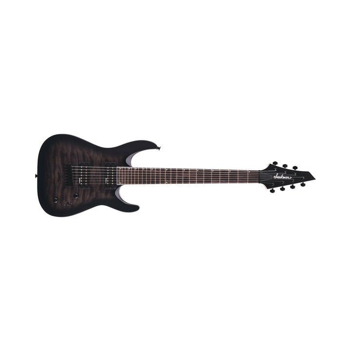 Guitarra eléctrica Jackson Dinky JS22Q-7 DKA HT 2918804585 Transparent Black Burst de siete cuerdas