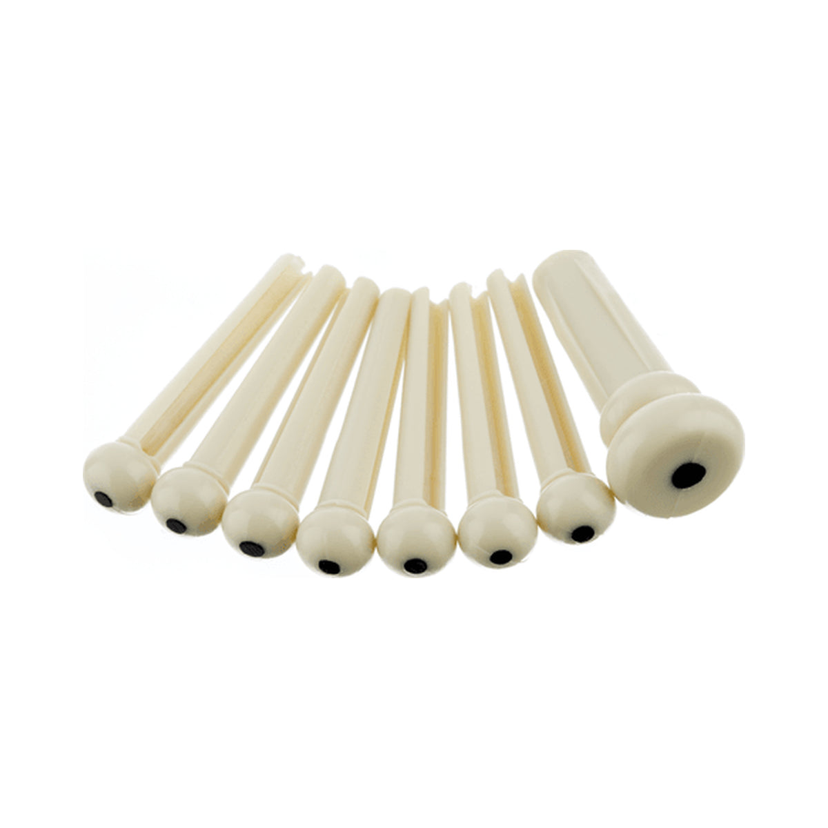 Juego de pines para guitarra acústica Fender 0990402000 marfil con punto negro