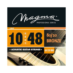 Encordado para guitarra acústica Magma GA120B80 Light de bronce 80/20 10–48 — vista 1