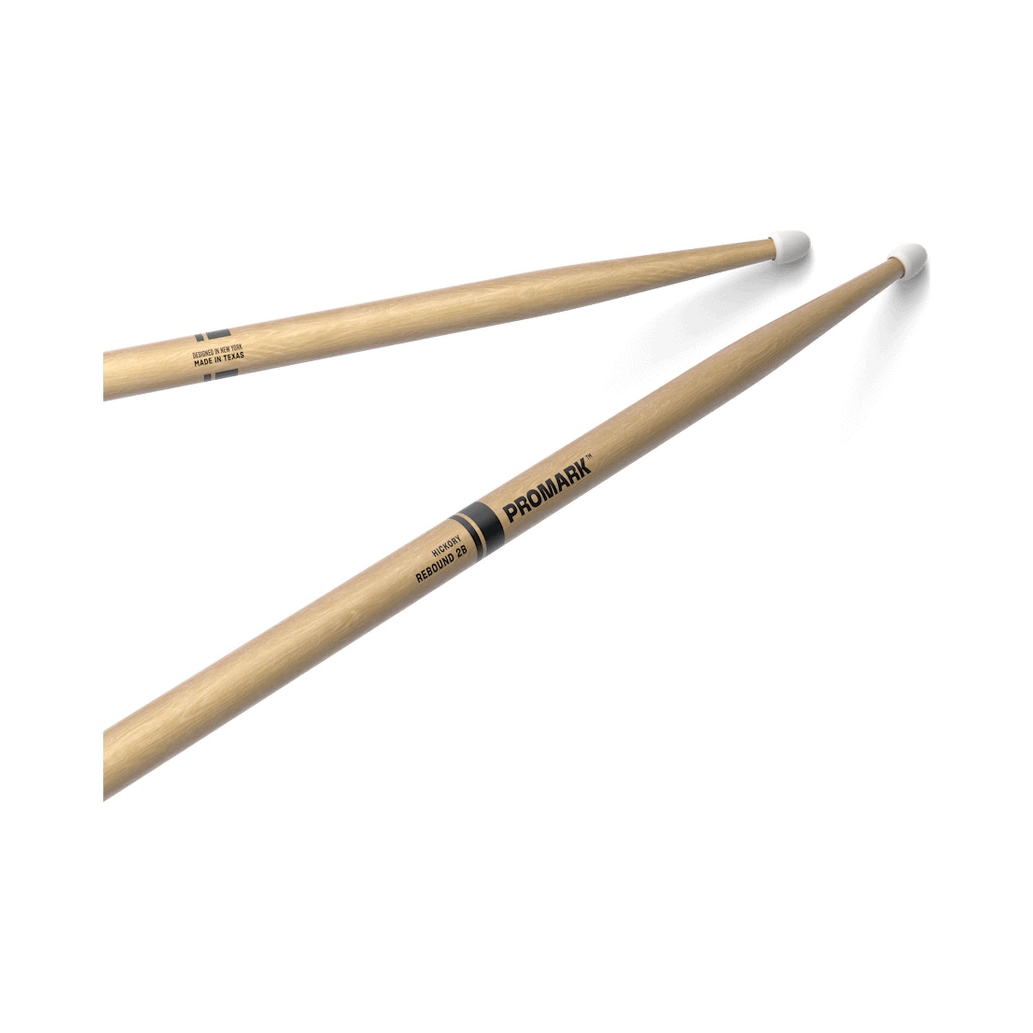 Baquetas Promark RBH625N Rebound Hickory 2B con punta de nylon — vista 1