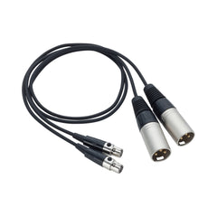 Par de cables adaptadores Zoom TXF-8 TA3 hembra a XLR macho — imagen real del producto