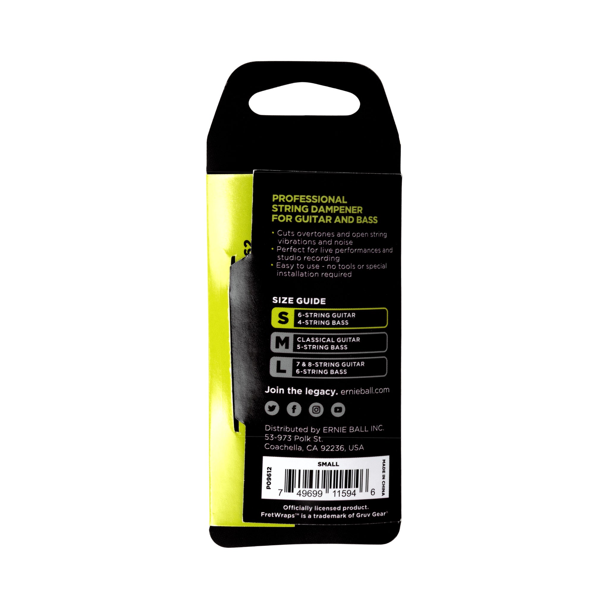 Silenciador de cuerdas Ernie Ball Gruv Gear FretWrap P09612 pequeño — vista 2