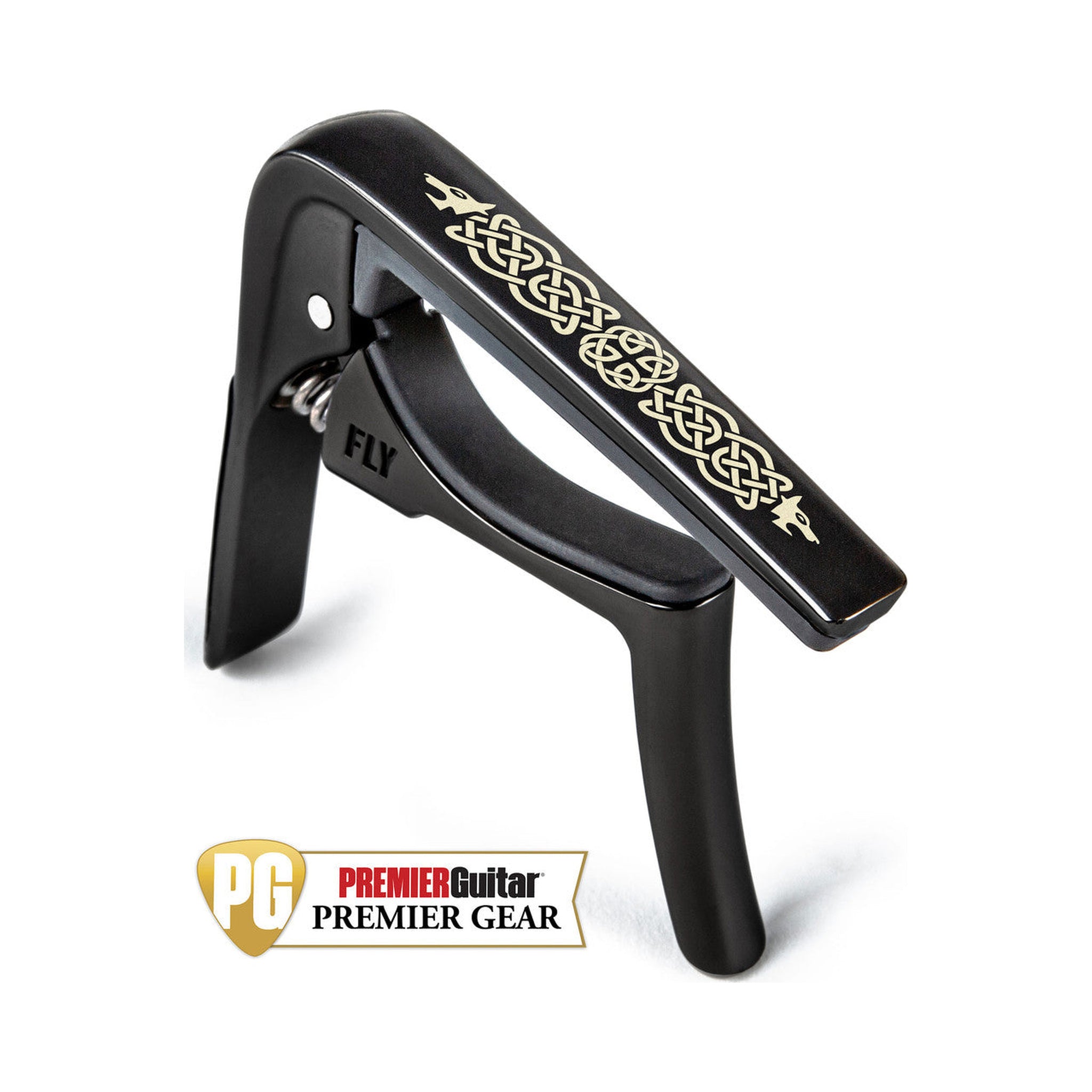 Cejilla para guitarra Dunlop 63CBKC Trigger Fly Celtic Knot negra — vista 1