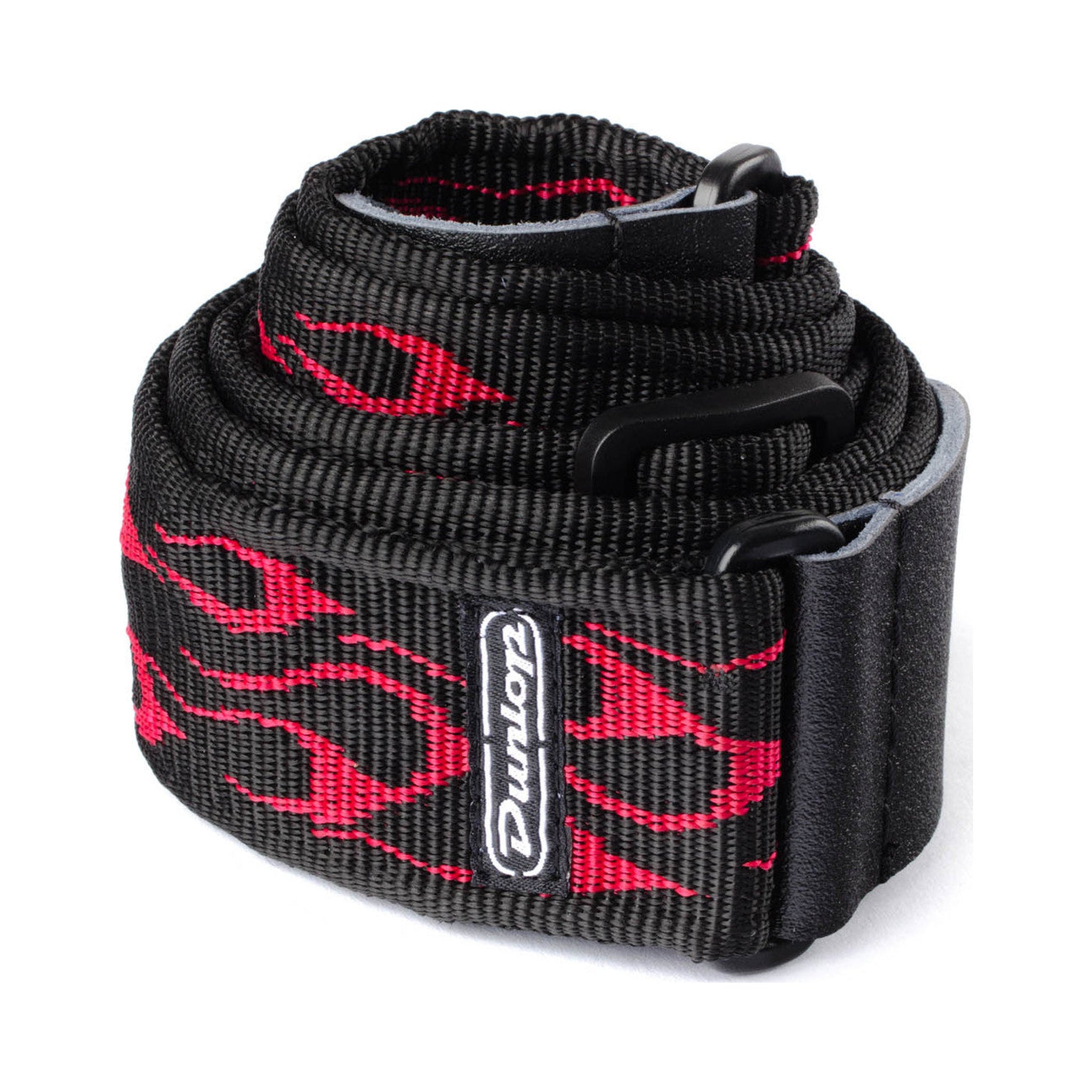 Correa para guitarra Dunlop D38-11RD Flambé roja con Comfort Edge — vista 2