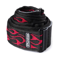 Correa para guitarra Dunlop D38-11RD Flambé roja con Comfort Edge — vista 2