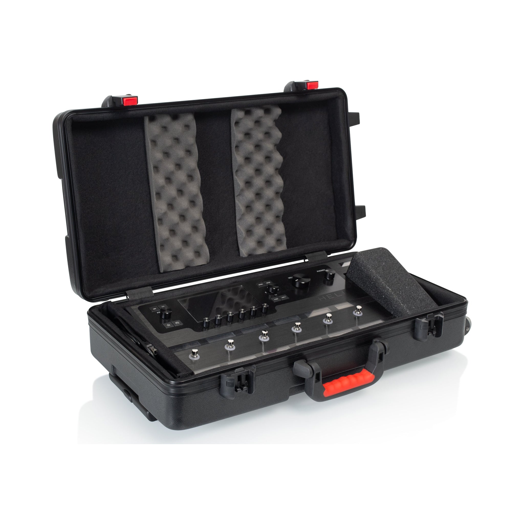 Estuche rígido Gator GHELIXFLOOR para Line 6 Helix Floor con ruedas — vista 1