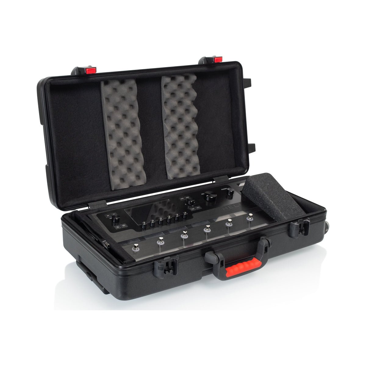Estuche rígido Gator GHELIXFLOOR para Line 6 Helix Floor con ruedas — vista 1