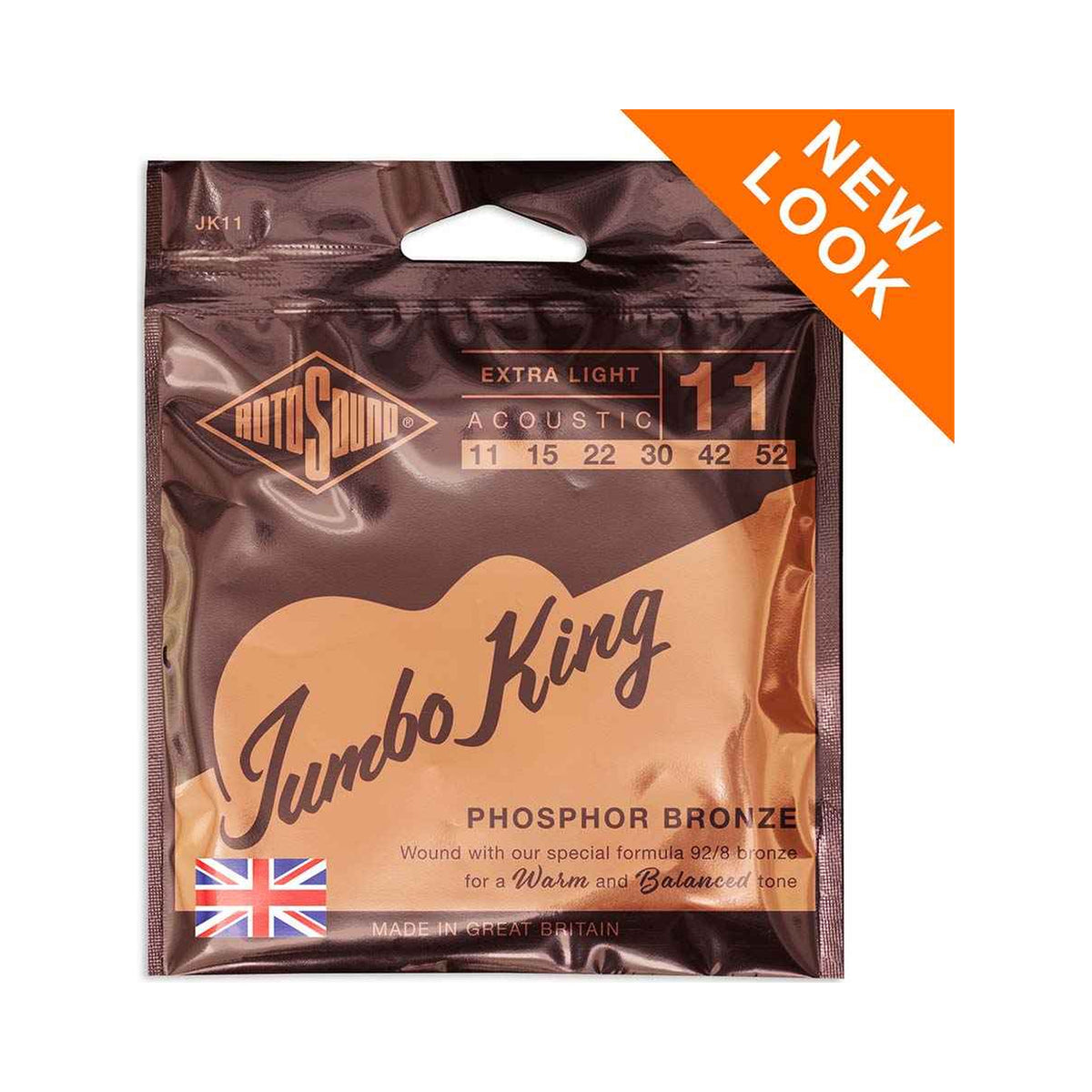 Encordado para guitarra acústica Rotosound JK11 Jumbo King 11–52 — vista 1