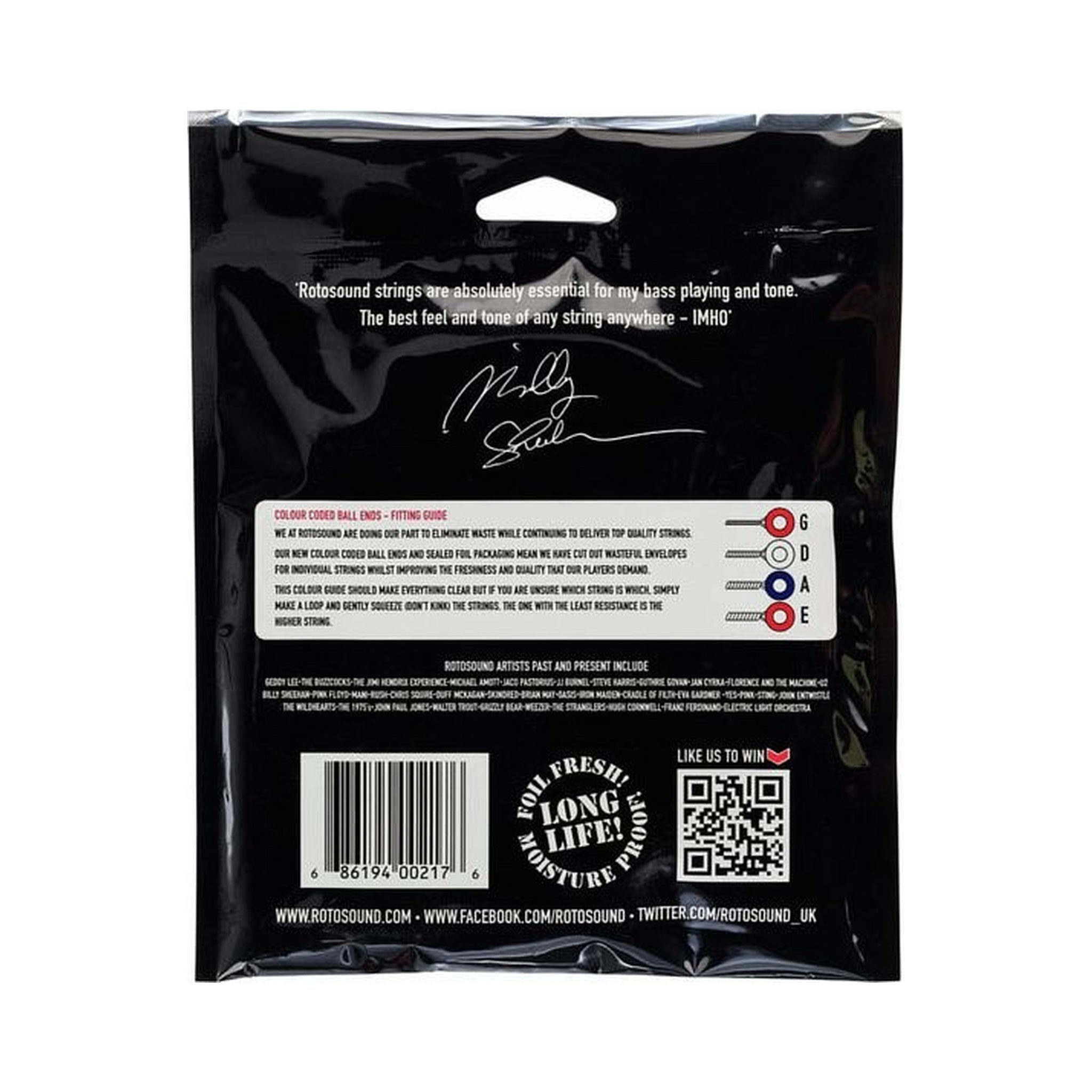 Encordado para bajo Rotosound Swing Bass 66 BS66 Billy Sheehan de acero 43–110 — vista 2