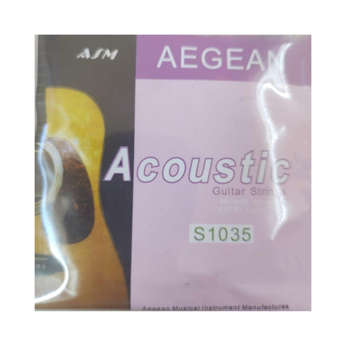 Encordado para guitarra acústica Aegean S1035 de seis cuerdas de acero