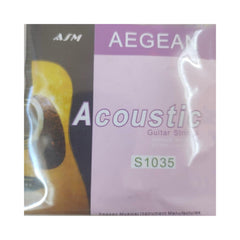 Encordado para guitarra acústica Aegean S1035 de seis cuerdas de acero