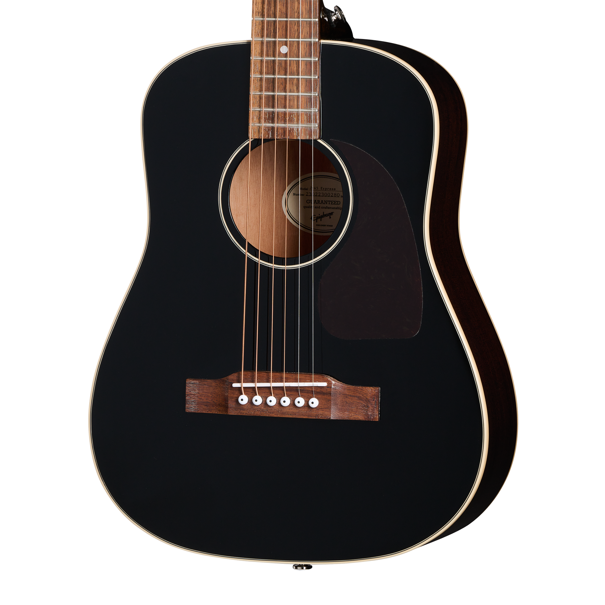 Guitarra acústica Epiphone J-45 Express Pack ES1PPJ45EBNH1 Ebony con funda