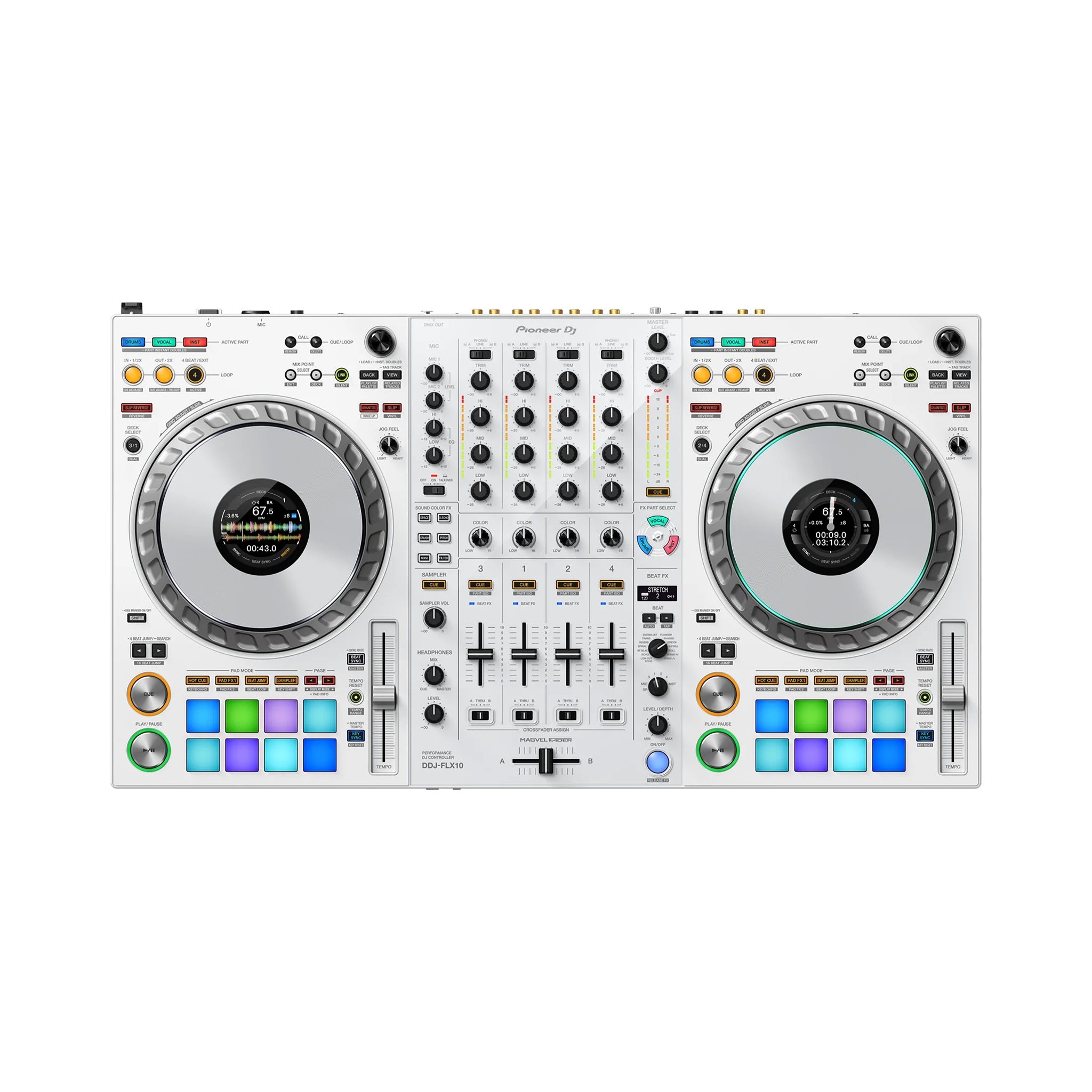 Controlador dj profesional ddj‑flx10‑w 4 canales | jog 206 mm | track separation Pioneer DJ DDJ-FLX10-W - vista 1