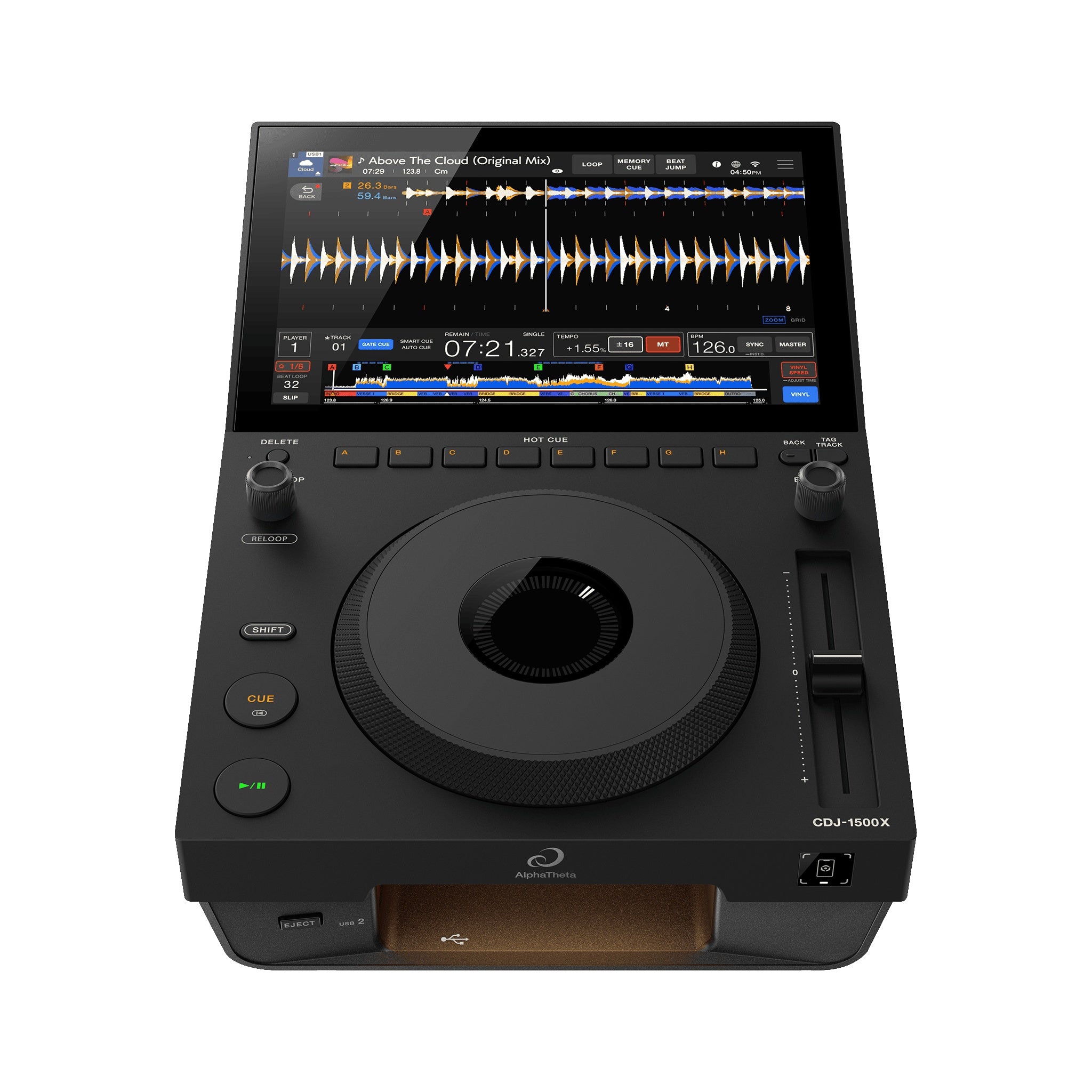 Reproductor DJ AlphaTheta CDJ-1500X con pantalla de 10,1 pulgadas y Wi-Fi - fotografía del producto